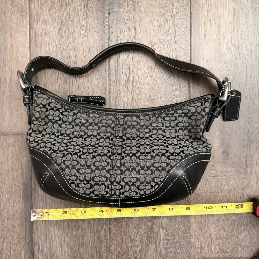 Coach Black and Gray Women's Shoulder Bag